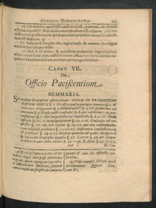 Caput VII. De Officio Paciscentium.