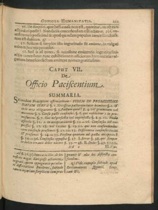 Caput VII. De Officio Paciscentium.