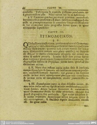 III. De etymologia et lexica