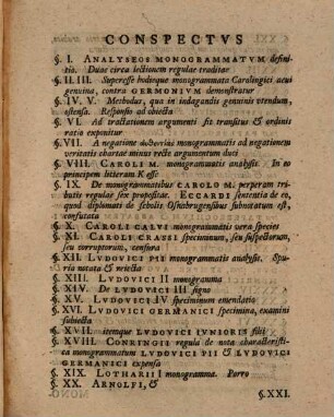 Monogrammatvm Imperatorvm Ac Regvm Germanicorvm A Carolo M. Vsqve Ad Excessvm Conradi III Analysin Et Vsvm In Probationibvs