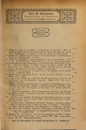 Katalog. 43. 1889
