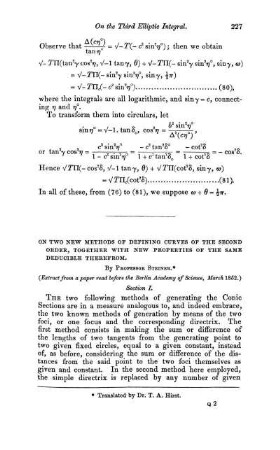 On two new methods of defining curves of the second order, together with new properties of the same deducible theorem.