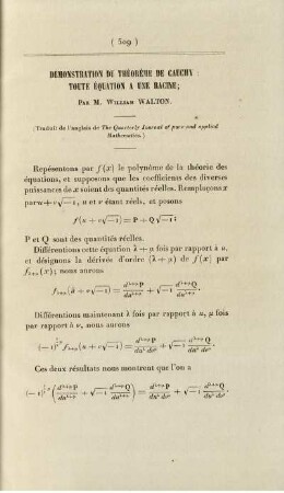 Démonstration du théorème de cauchy toute équation a une racine.