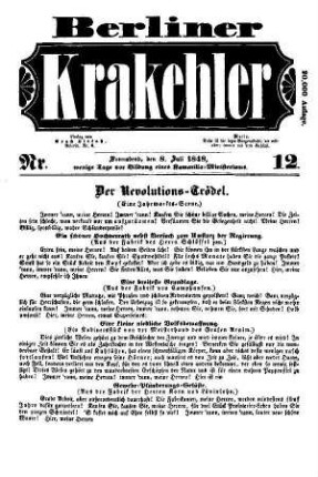 No 12.: No 12, 08.Juli 1848