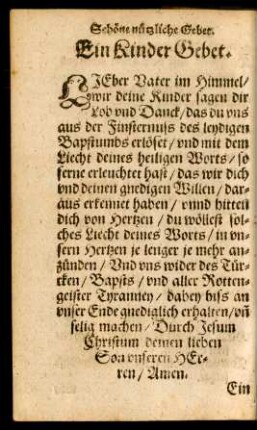 Schöne nützliche Gebet.