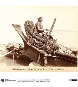 Steuermann eines Irrawaddy Bootes