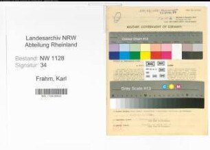 Entnazifizierung Karl Frahm , geb. 09.07.1907 (Polizist)