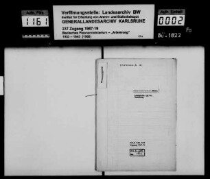 Stauss & Co. oHG, Bankhaus in Karlsuhe Bewerber: Casisus Piel, Obersteuerinspektor im Ruhestand Eheleute in Karlsruhe