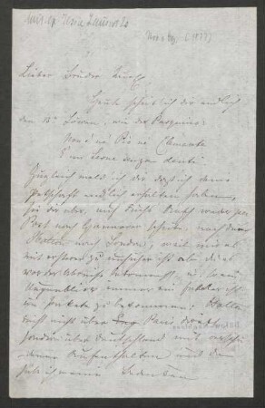 Brief an Hans von Bülow : o.D.