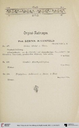 Original-Radirungen (Nr. 137-139)
