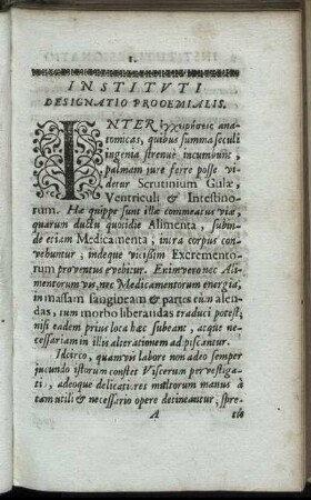 Instituti Designatio Prooemialis.