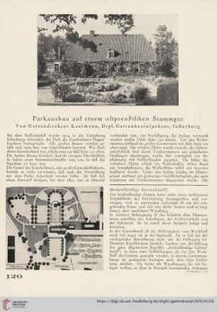 Parkausbau auf einem ostpreußischen Stammgut