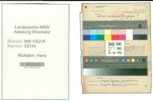 Entnazifizierung Hans Richstein , geb. 07.03.1905 (Arbeiter)
