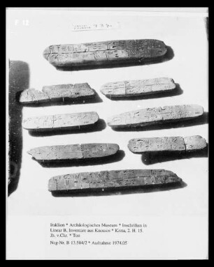 Inschriften in Linear B, Inventare aus Knossos