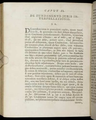 Caput II. De Fundamento Juris Interpellationis.