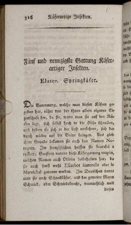 Fünf und neunzigste Gattung Käferartiger Insekten.