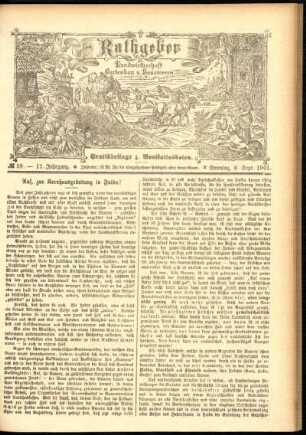 Ausgabe vom Sonntag, den 08. September 1901.