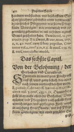 Das sechßte Capitl.