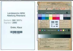 Entnazifizierung Klaus Grass , geb. 18.08.1899 (Steuerberater)