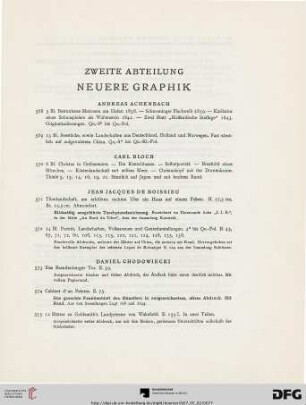 Zweite Abteilung Neuere Graphik (Nr. 568-605)