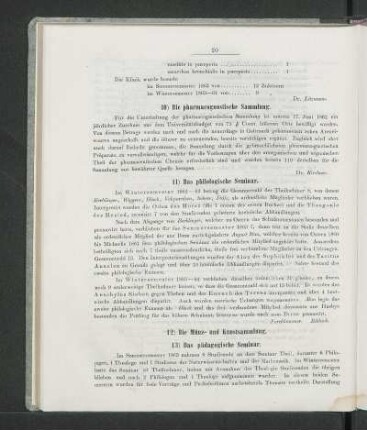 13) Das pädagogische Seminar.