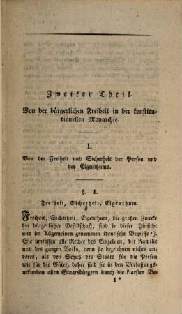 Staatsrecht der konstitutionellen Monarchie : ein Handbuch für Geschäftsmänner, studirende Jünglinge, und gebildete Bürger ; in zwei Bänden, 2,1