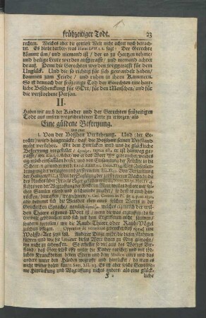 II. [ Als eine glückliche Befreyung.]