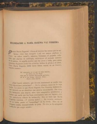 Recordando a María Eugenia Vaz Ferreira