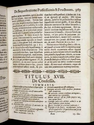 Titulus XVIII. De Confessis. - Titulus XXV. De Exceptionibus.