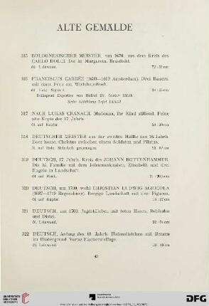 Alte Gemälde (Nr. 315-355)