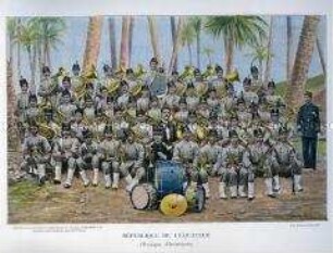 Uniformdarstellung, Musikkorps der Infanterie, Republik Ecuador, 1898.