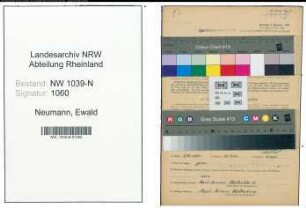Entnazifizierung Ewald Neumann , geb. 27.11.1904 (Schlosser)