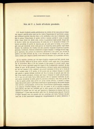 Note del P. A. Sechi all_'articolo precedente.