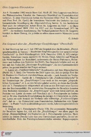 26: Otto Leggewie Ehrendoktor