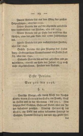 Erste Periode. Von 911 bis 1056.