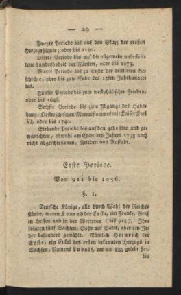 Erste Periode. Von 911 bis 1056.