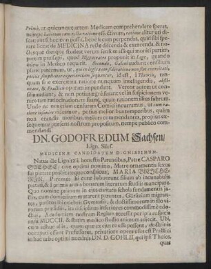 Dn. Godorfredum Sachsen/ Lign. Siles.