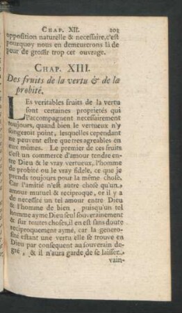Chap. XIII. Des fruits de la vertu & de la probite.