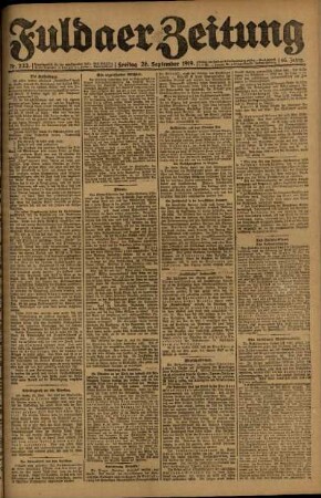 Ausgabe vom Freitag, den 26. September 1919.
