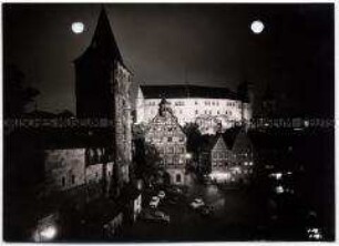 Nürnberg, Schöner Brunnen bei Nacht