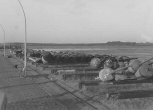 Tonnenlager in Wittdün auf Amrum/Nordsee