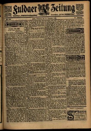 Dritte Ausgabe vom Mittwoch, den 14. Dezember 1904.