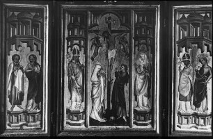 Erfurt, Triptychon mit Kreuzigung und Heiligen (aus der Barfüßerkirche); Angermuseum