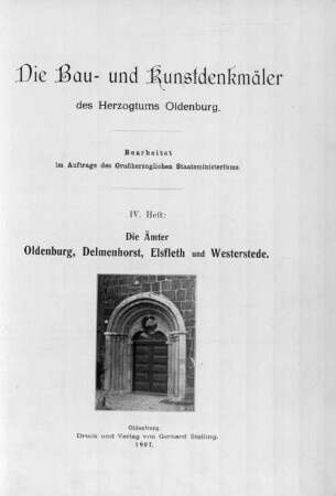 Die Bau- und Kunstdenkmäler des Herzogtums Oldenburg. 4