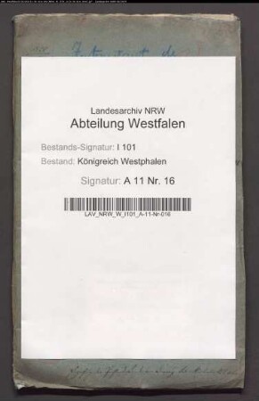 Dem Kronschatz reservierte Pachtrückstände von den an den Staat abgetretenen Krondomänen Corvey und Fürstenau (Stand: Michaelis 1811)
