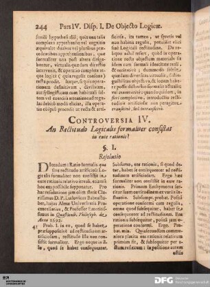 Controversia IV.