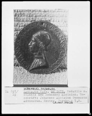 Medaille mit einen Bildnis von Johannes Aloisius Tuscanus