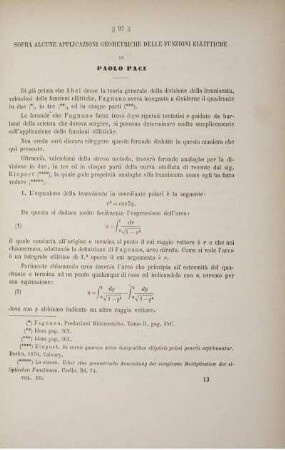 Sopra alcune applicazioni geometriche delle funzioni ellittiche.