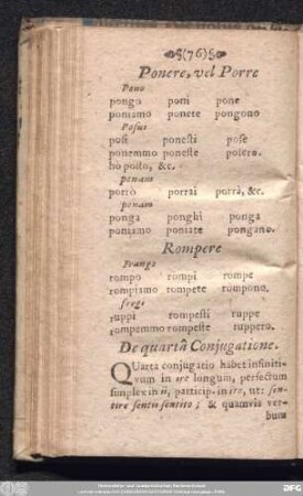 De quartâ Coniugatione.