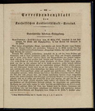 Correspondenzblatt des Kurhessischen Landwirthschaft-Vereins